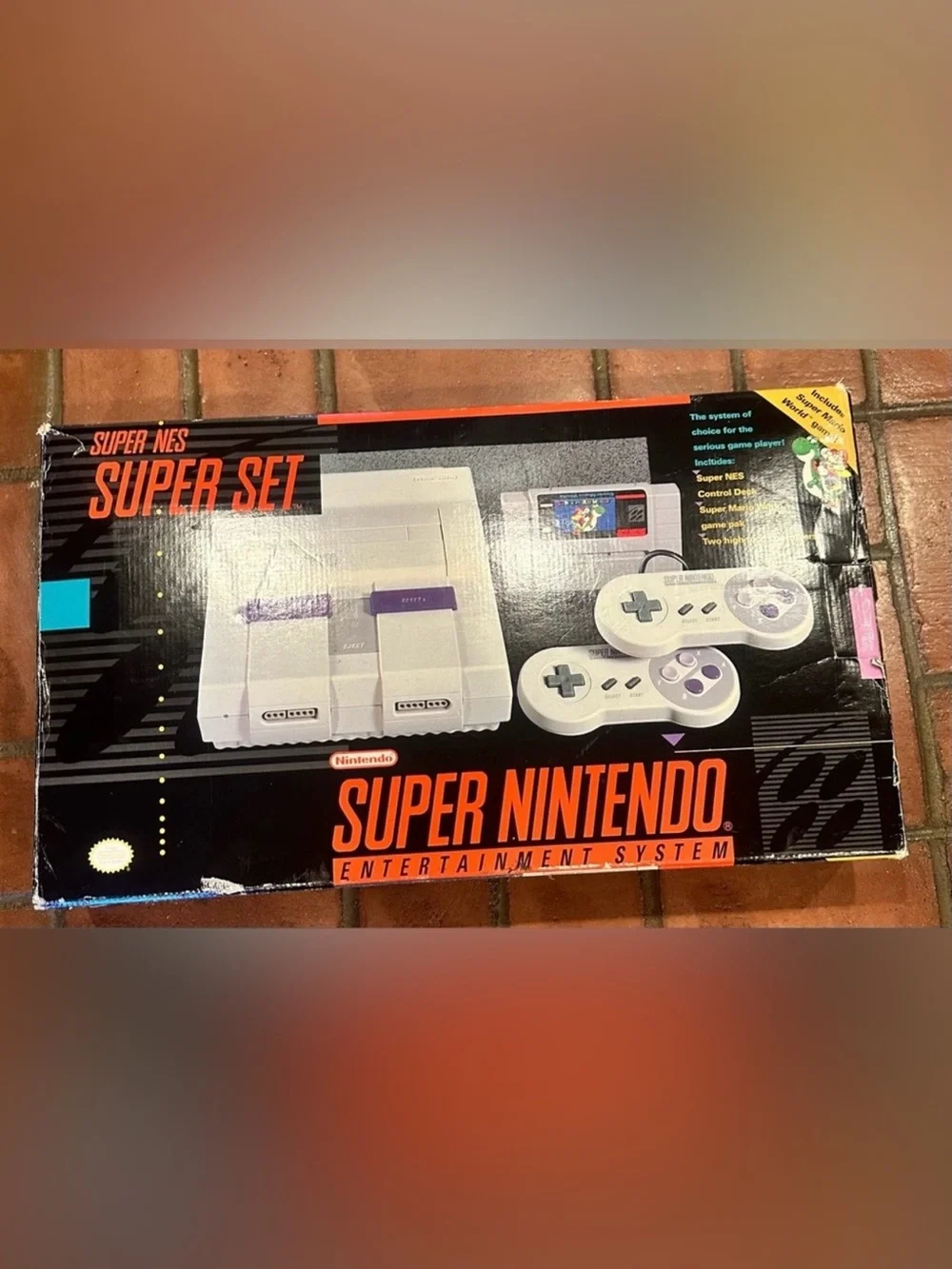 Super Nintendo SNES Super Set CIB w/ All Inserts & Super Mario World VGC RARE